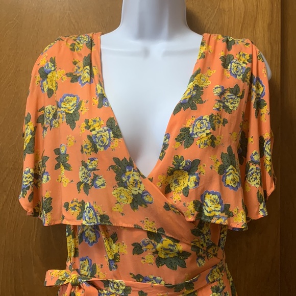 KIT & SKY WRAP DRESS SUMMER FLOWERS SZ XL - Picture 2 of 8